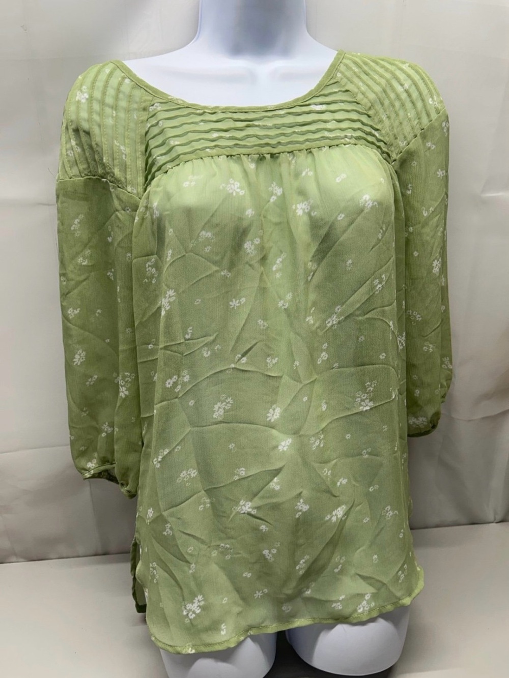 LC Lauren Conrad Sage Green Floral Blouse
